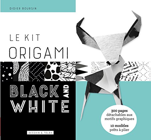Le Kit origami Black and White: 300 pages détachables aux motifs graphiques - 10 modèles prêts à plier von DESSAIN TOLRA