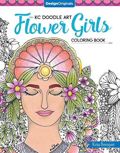 KC Doodle Art Flower Girls Coloring Book von Design Originals