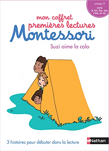 Etui Mon coffret premières lectures Montessori N9 - Suzi aime la colo (niveau 3) (9): 3 histoires pour débuter dans la lecture. Niveau 3