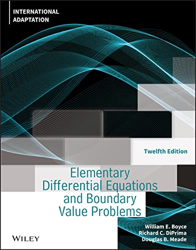 Elementary Differential Equations and Boundary Value Problems: International Adaptation von Wiley