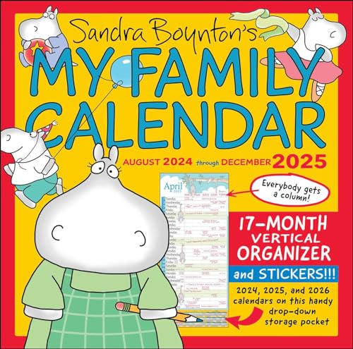 Sandra Boynton's My Family Calendar 17-Month 2024-2025 Family Wall Calendar von Andrews McMeel Publishing