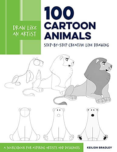 Draw Like an Artist: 100 Cartoon Animals: Step-by-Step Creative Line Drawing - A Sourcebook for Aspiring Artists and Designers (7)