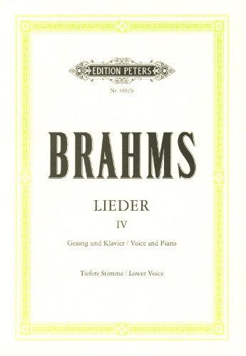 48 Lieder (4 ernste Gesänge u. a.), tief: 48 Songs from Opp. 69-121, Woo 21, 23 (Edition Peters)