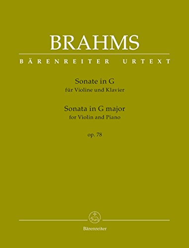Sonate für Violine und Klavier G-Dur op. 78. Spielpartitur mit einer Urtext-Solostimme und einer eingerichteten Solostimme von Clive Brown, Urtextausgabe