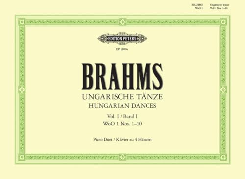 Ungarische Tänze (original) Band 1: für Klavier zu vier Händen (Edition Peters, 1, Band 1)