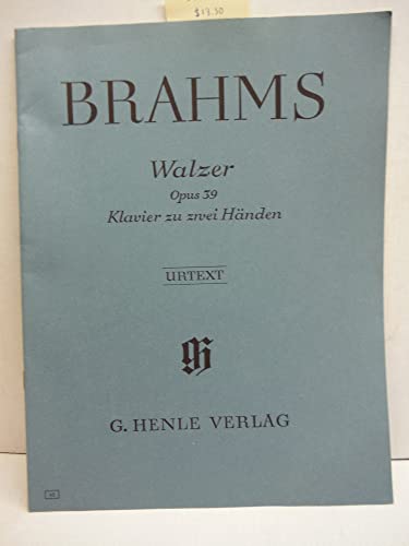 Walzer Op 39. Klavier Walzer Op 39. Klavier