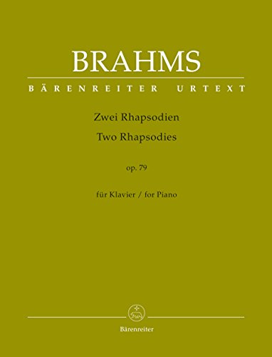 Zwei Rhapsodien für Klavier op. 79. Spielpartitur(en), Sammelband, Urtextausgabe. BÃRENREITER URTEXT