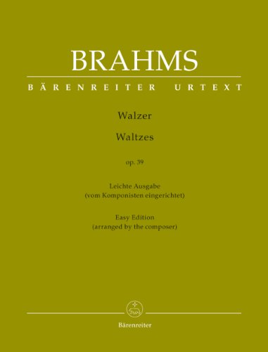 Valses Opus 39 (arrangements faciles par le compositeur) --- Piano