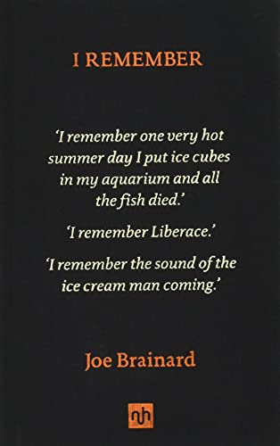 I Remember: Joe Brainard von Notting Hill Editions