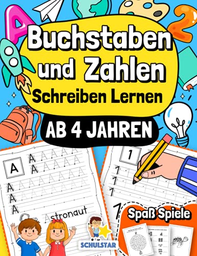 Buchstaben und Zahlen Schreiben Lernen ab 4 Jahren: Großes Übungsheft – A4 Vorschulblock für Kinder. Das umfangreiche Lernbuch für Kindergarten, Vorschule und 1. Klasse zur Förderung der Feinmotorik. Buchstaben und Zahlen Schreiben Lernen ab 4 Jahren: Großes Übungsheft – A4 Vorschulblock für Kinder. Das umfangreiche Lernbuch für Kindergarten, Vorschule und 1. Klasse zur Förderung der Feinmotorik.