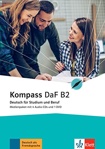 Kompass DaF B2: Medienpaket (4 Audio-CDs + DVD) (Kompass DaF: Deutsch für Studium und Beruf)