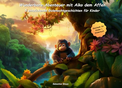 Wunderbare Abenteuer mit Aiko dem Affen: Fünf entzückende Gutenachtgeschichten für Kinder (Zauberhafte Gutenacht-Geschichten für Kinder) von Independently published
