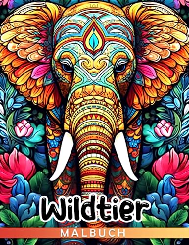 Wildtier-Malbuch: Erkunde das Tierreich mit über 30 entspannenden Illustrationen - das perfekte Geschenk für Kinder zu jedem Anlass, optimiert für. von Independently published
