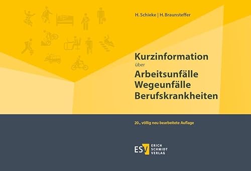 Kurzinformation über Arbeitsunfälle Wegeunfälle Berufskrankheiten: Eine Kurz-Darstellung über Versicherungsschutz, Versicherungsfälle, Leistungen, ... ... Skizzen und Berechnungsbeispielen) von Schmidt, Erich Verlag
