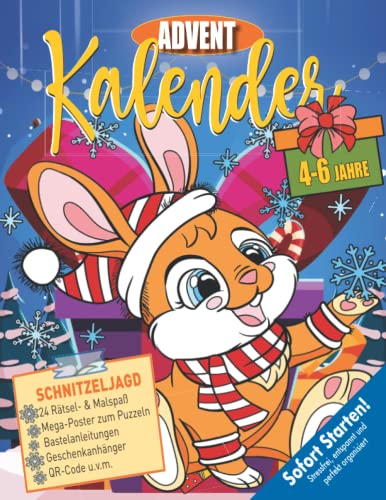 Adventskalender Schnitzeljagd für Kinder mit Rätsel-Spaß 4-6 Jahre: Begeistern Sie Ihr Kind mit dieser tierisch weihnachtlichen Schatzsuche! Die ... Geschenk Idee. (Bravo Schatzsuche)