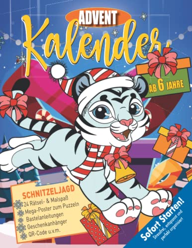 Adventskalender Schnitzeljagd für Kinder mit Rätsel-Spaß ab 6 Jahre: Begeistern Sie Ihr Kind mit dieser tierisch weihnachtlichen Schatzsuche! Die ... Geschenk Idee. (Bravo Schatzsuche)