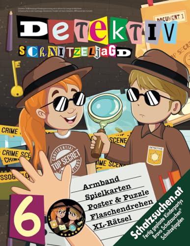 Detektiv Schnitzeljagd Kindergeburtstag ab 6 Jahren für Junge & Mädchen: Schatzsuche in der Spionage-Akademie: Findet mit dem Detektiv-Armband den Schatz! (Bravo Schatzsuche)