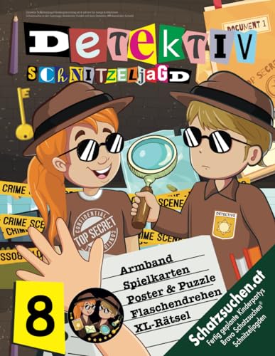 Detektiv Schnitzeljagd Kindergeburtstag ab 8 Jahren für Junge & Mädchen: Schatzsuche in der Spionage-Akademie: Findet mit dem Detektiv-Armband den Schatz! (Bravo Schatzsuche)