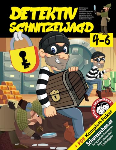Detektiv Spionage Schnitzeljagd Kindergeburtstag 4-6 Jahre: Schnappt eure Lupe: Die Jagd nach dem Schatz mit Schlüsselcode, Cäsarscheibe - Alle Materialien im Buch. (Bravo Schatzsuche)