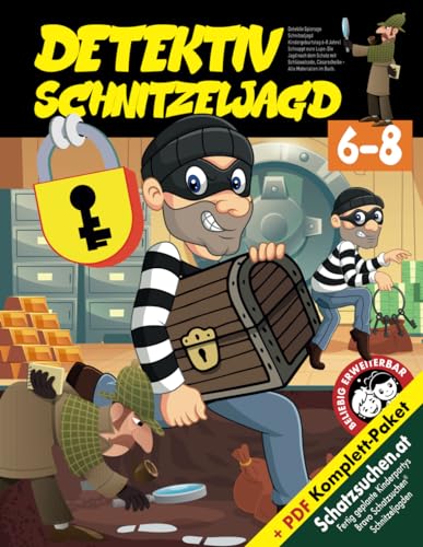 Detektiv Spionage Schnitzeljagd Kindergeburtstag 6-8 Jahre: Schnappt eure Lupe: Die Jagd nach dem Schatz mit Schlüsselcode, Cäsarscheibe - Alle Materialien im Buch. (Bravo Schatzsuche)