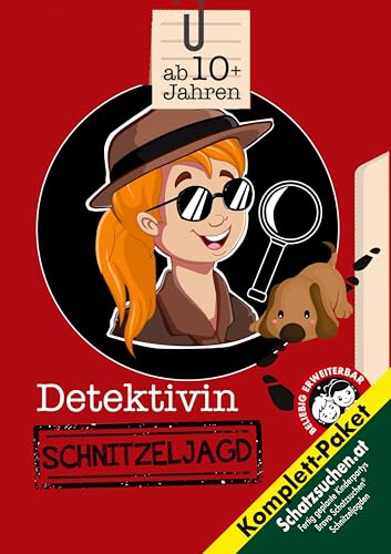 Detektivinnen Schnitzeljagd Schatzsuche Mädchen Kindergeburtstag ab 10 Jahren (Grundschüler): Spannende Fallermittlung mit Fußspuren & Fingerabdrücke lesen. Detektiv-Hacks, Cäsar-Geheimschriftscheibe von Lucid Page Media