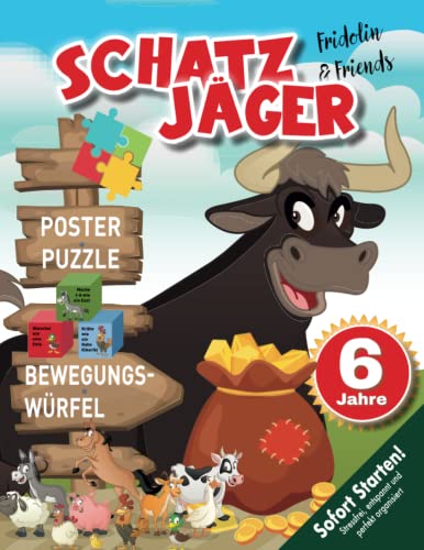 Die Schatzjäger - Tierische Schnitzeljagd (Kindergeburtstag) ab 6 Jahren: Entdecke den Abenteurer in dir mit Fridolin & Friends - Eine kreative Schatzsuche voller Spaß und Action! (Bravo Schatzsuche)