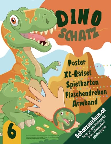 Dinosaurier Schatzsuche Kindergeburtstag Spiele Unterhaltung ab 6 Jahren: Schnitzeljagd in der Urzeit mit Dino-Armband und kniffligen Rätseln für Junge & Mädchen (Bravo Schatzsuche)
