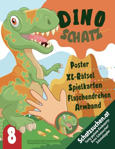 Dinosaurier Schatzsuche Kindergeburtstag Spiele Unterhaltung ab 8 Jahren: Urzeitliche Schnitzeljagd - Findet mit dem Dinoarmband und kniffligen Rätseln den Dino-Schatz (Bravo Schatzsuche)