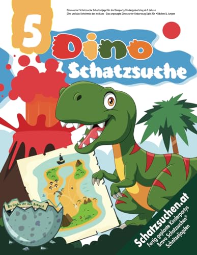 Dinosaurier Schatzsuche Schnitzeljagd für die Dinoparty/Kindergeburtstag ab 5 Jahren: Dino und das Geheimnis des Vulkans - Das angesagte Dinosaurier ... für Mädchen & Jungen (Bravo Schatzsuche)