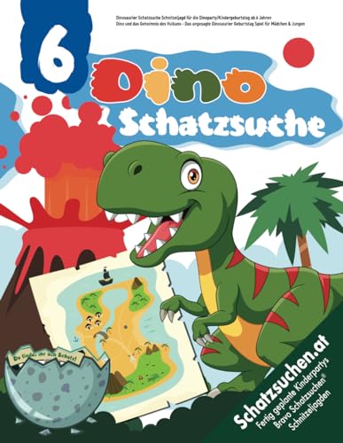 Dinosaurier Schatzsuche Schnitzeljagd für die Dinoparty/Kindergeburtstag ab 6 Jahren: Dino und das Geheimnis des Vulkans - Das angesagte Dinosaurier ... für Mädchen & Jungen (Bravo Schatzsuche)