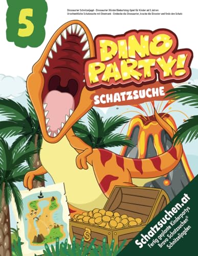 Dinosaurier Schnitzeljagd - Dinosaurier (Kinder)Geburtstag-Spiel für Kinder ab 5 Jahren: Urzeitweltliche Schatzsuche mit Dinotrank - Entdecke die ... und finde den Schatz (Bravo Schatzsuche)