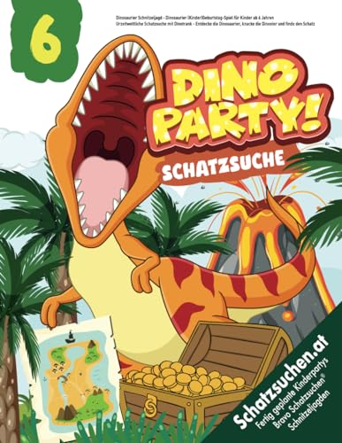 Dinosaurier Schnitzeljagd - Dinosaurier (Kinder)Geburtstag-Spiel für Kinder ab 6 Jahren: Urzeitweltliche Schatzsuche mit Dinotrank - Entdecke die ... und finde den Schatz (Bravo Schatzsuche)
