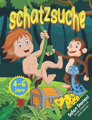 Dschungel Schatzsuche Kindergeburtstag 4-6 Jahre: Kreativ geplante Dschungelspiel-Schnitzeljagd mit Spurensuche. Schatz finden & Verdächtige überführen. Sofort Startklar! Dschungel Schatzsuche Kindergeburtstag 4-6 Jahre: Kreativ geplante Dschungelspiel-Schnitzeljagd mit Spurensuche. Schatz finden & Verdächtige überführen. Sofort Startklar!