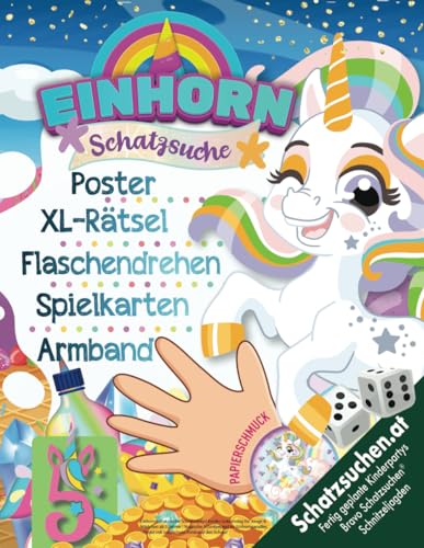 Einhorn Schatzsuche Kindergeburtstag Spiele Unterhaltung ab 5 Jahren: Magische Schnitzeljagd im Einhornparadies - Findet mit magischem Armband den Schatz! (Bravo Schatzsuche)
