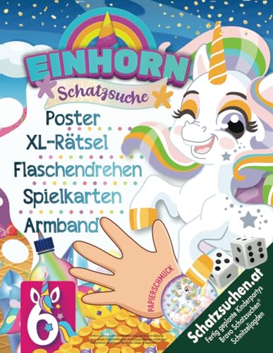 Einhorn Schatzsuche Kindergeburtstag Spiele Unterhaltung ab 6 Jahren: Schnitzeljagd im Einhornparadies mit magischem Armband und kniffligen Rätseln für Junge & Mädchen (Bravo Schatzsuche)