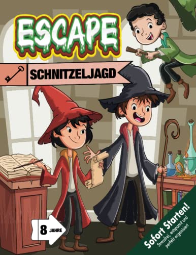 Escape Schnitzeljagd Hexen Zauberer Kindergeburtstag ab 8 Jahren: Entkommt dem Haus der Rätsel, entschlüsselt den geheimen Morsebrief und findet den Schatz! Sofort startklar! (Bravo Schatzsuche)