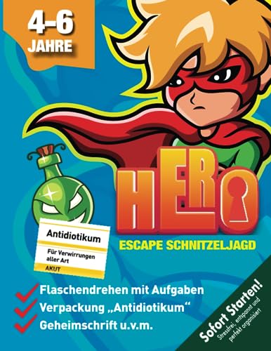 Superhelden Schatzsuche Kindergeburtstag 4-6 Jahre: Superhelden aufgepasst! In Morsecity ist eine sehr starke Superkraft gemeinsam mit einem Schatz versteckt! (Bravo Schatzsuche)