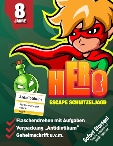 Escape Schnitzeljagd Superheld Kindergeburtstag ab 8 Jahren: Superhelden aufgepasst! In Morsecity ist eine sehr starke Superkraft gemeinsam mit einem Schatz versteckt! (Bravo Schatzsuche)