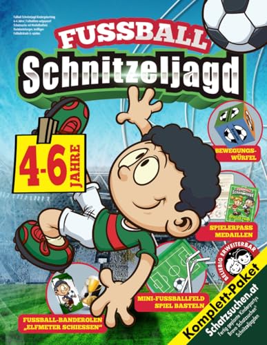 Fußball Schnitzeljagd Kindergeburtstag 4-6 Jahre: Fußballfans aufgepasst! Schatzsuche mit Minifußballfeld, Bastelanleitungen, kniffligen Fußballrätseln &-spielen. Fußball Schnitzeljagd Kindergeburtstag 4-6 Jahre: Fußballfans aufgepasst! Schatzsuche mit Minifußballfeld, Bastelanleitungen, kniffligen Fußballrätseln &-spielen.
