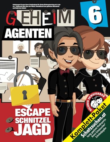 Geheimagent Escape Room Schnitzeljagd für Kinder/Kindergeburtstag ab 6 Jahren: Entkommt dem Haus der Rätsel, entschlüsselt den geheimen Morsebrief und findet den Schatz! (Bravo Schatzsuche)