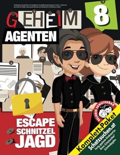 Geheimagent Escape Room Schnitzeljagd für Kinder/Kindergeburtstag ab 8 Jahren: Entkommt dem Haus der Rätsel, entschlüsselt den geheimen Morsebrief und findet den Schatz! (Bravo Schatzsuche)