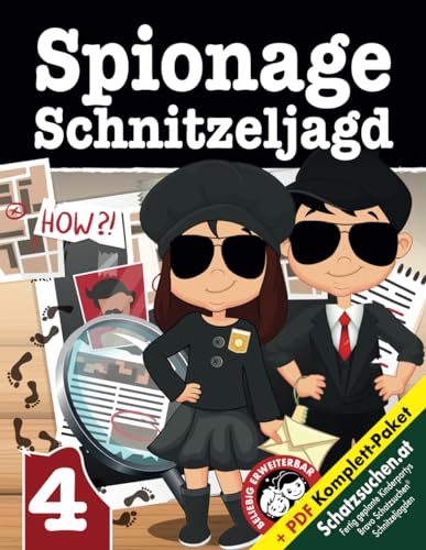 Geheimagenten Schnitzeljagd Kindergeburtstag ab 4 Jahren: Geheimagenten Schatzsuche für spannende Ermittlungen - Spiel mit Geheimagentenausweis und Hinweisjagd (Bravo Schatzsuche)