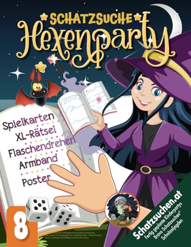 Hexen Schatzsuche Kindergeburtstag Spiele Unterhaltung ab 8 Jahren: Schnitzeljagd in der magischen Welt - Findet mit dem Hexen- Armband und kniffligen Rätseln den Schatz