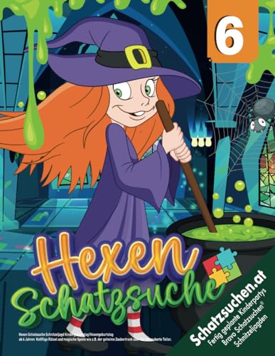 Hexen Schatzsuche Schnitzeljagd Kindergeburtstag/Hexengeburtstag ab 6 Jahren: Knifflige Rätsel und magische Spiele wie z.B. der geheime Zaubertrank oder der verzauberte Teller. (Bravo Schatzsuche)