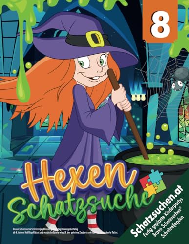 Hexen Schatzsuche Schnitzeljagd Kindergeburtstag/Hexengeburtstag ab 8 Jahren: Knifflige Rätsel und magische Spiele wie z.B. der geheime Zaubertrank oder der verzauberte Teller. (Bravo Schatzsuche)