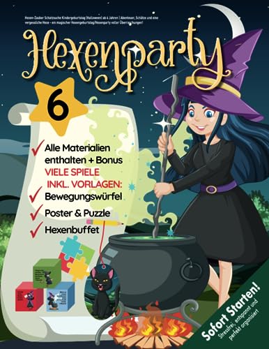 Hexen-Zauber Schatzsuche Kindergeburtstag (Halloween) ab 6 Jahren: Abenteuer, Schätze und eine vergessliche Hexe - ein magischer Hexengeburtstag/Hexenparty voller Überraschungen! (Bravo Schatzsuche)