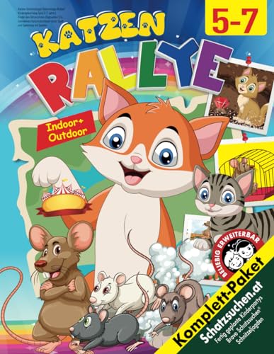 Katzen-Schnitzeljagd-Geburtstags-Rallye/Kindergeburtstag Spiel 5-7 Jahre (Indoor & Outdoor): Findet den Glitzerpfoten-Diamanten! Ein interaktives Katzenabenteuer voller Spaß und Spannung mit Spielen.
