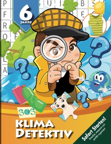 Klima Detektiv Schatzsuche Schnitzeljagd (Kindergeburtstag) ab 6 Jahren: Experiment „Klimawandel" außer Kontrolle! Bösewichte stoppen, Spiele wie Eisbär puzzeln, Geheimcode-Scheibe