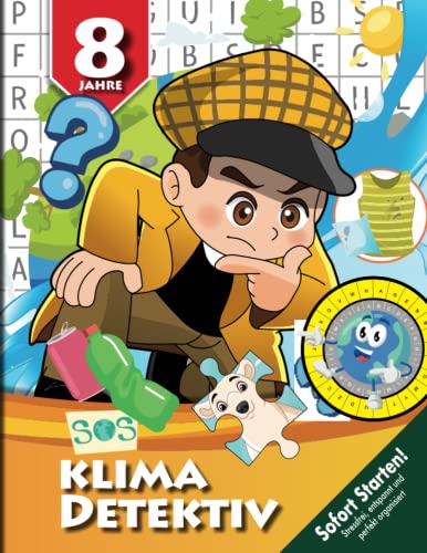 Klima Detektiv Schatzsuche Schnitzeljagd (Kindergeburtstag) ab 8 Jahren: Experiment „Klimawandel“ außer Kontrolle! Bösewichte stoppen, Spiele wie Eisbär puzzeln, Geheimcode-Scheibe (Bravo Schatzsuche)