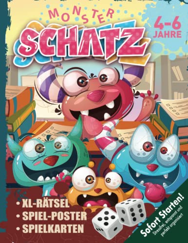 Monsterstarker Kindergeburtstag mit Schnitzeljagd Schatzsuche 4-6 Jahre: Krallt euch mit den coolsten Monstern den Schatz der elitären Monsterakademie - mit vielen Highlights! (Bravo Schatzsuche) von Independently published